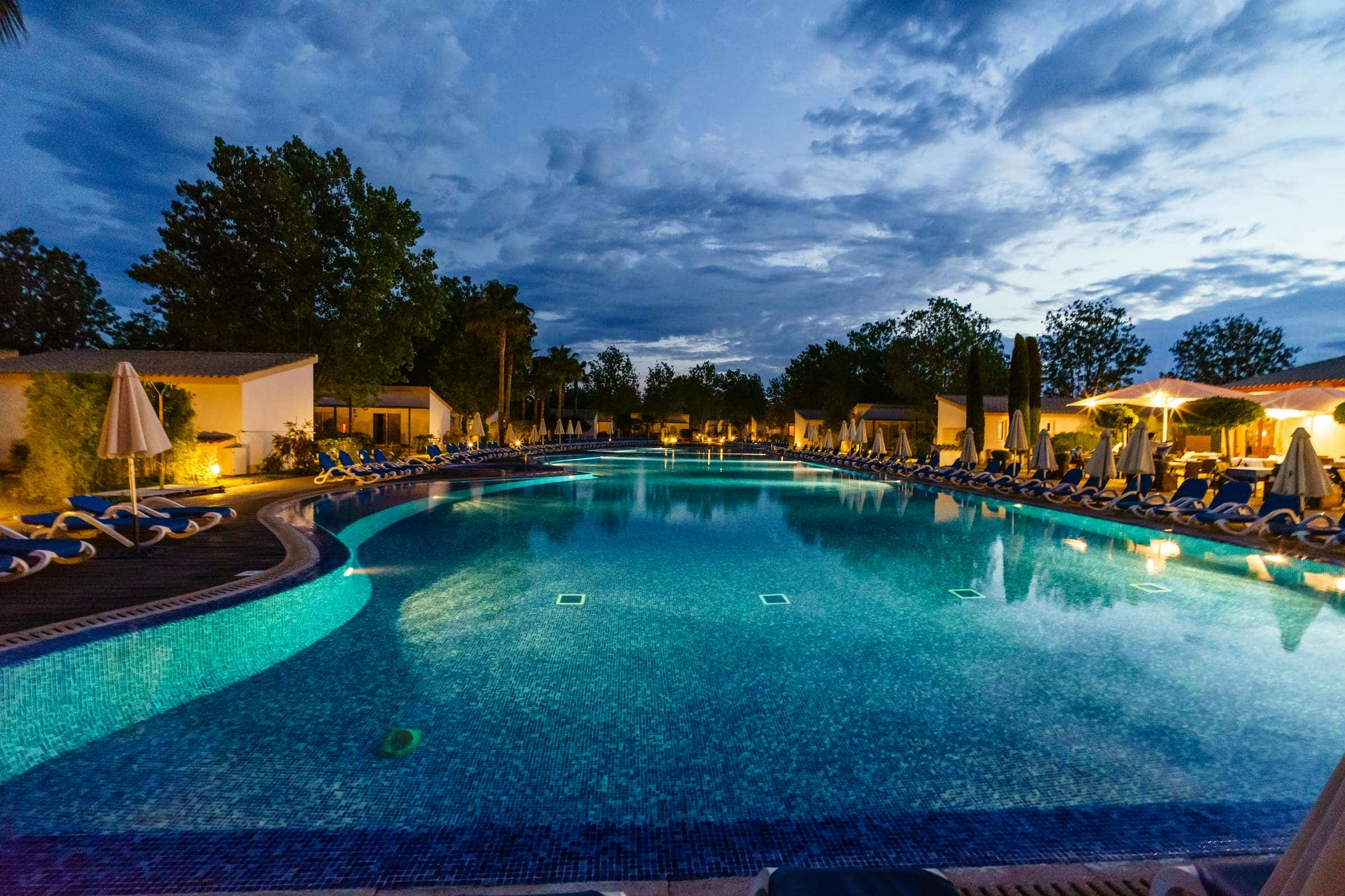 Algeria Seaside Resort Night Swimming Pool Lighting Project