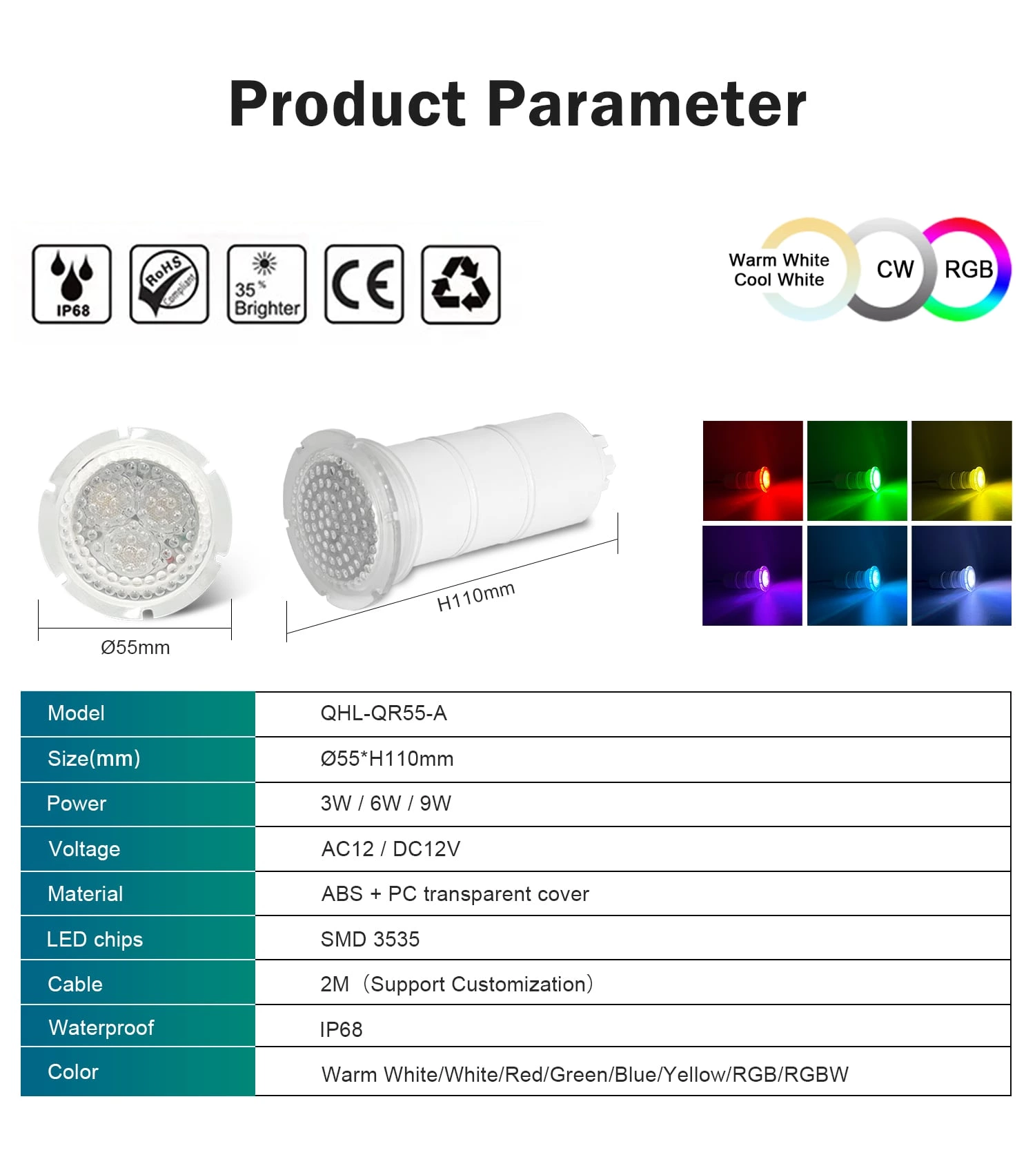 Nicheless Led Pool Light