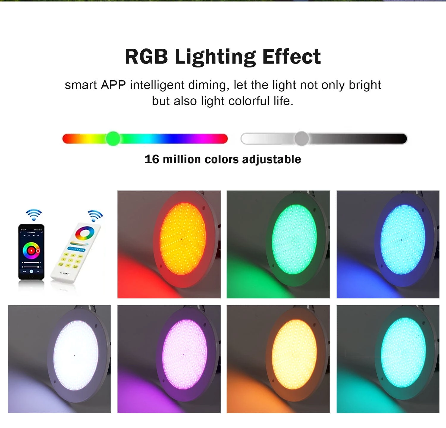 Luz LED ultradelgada para piscina