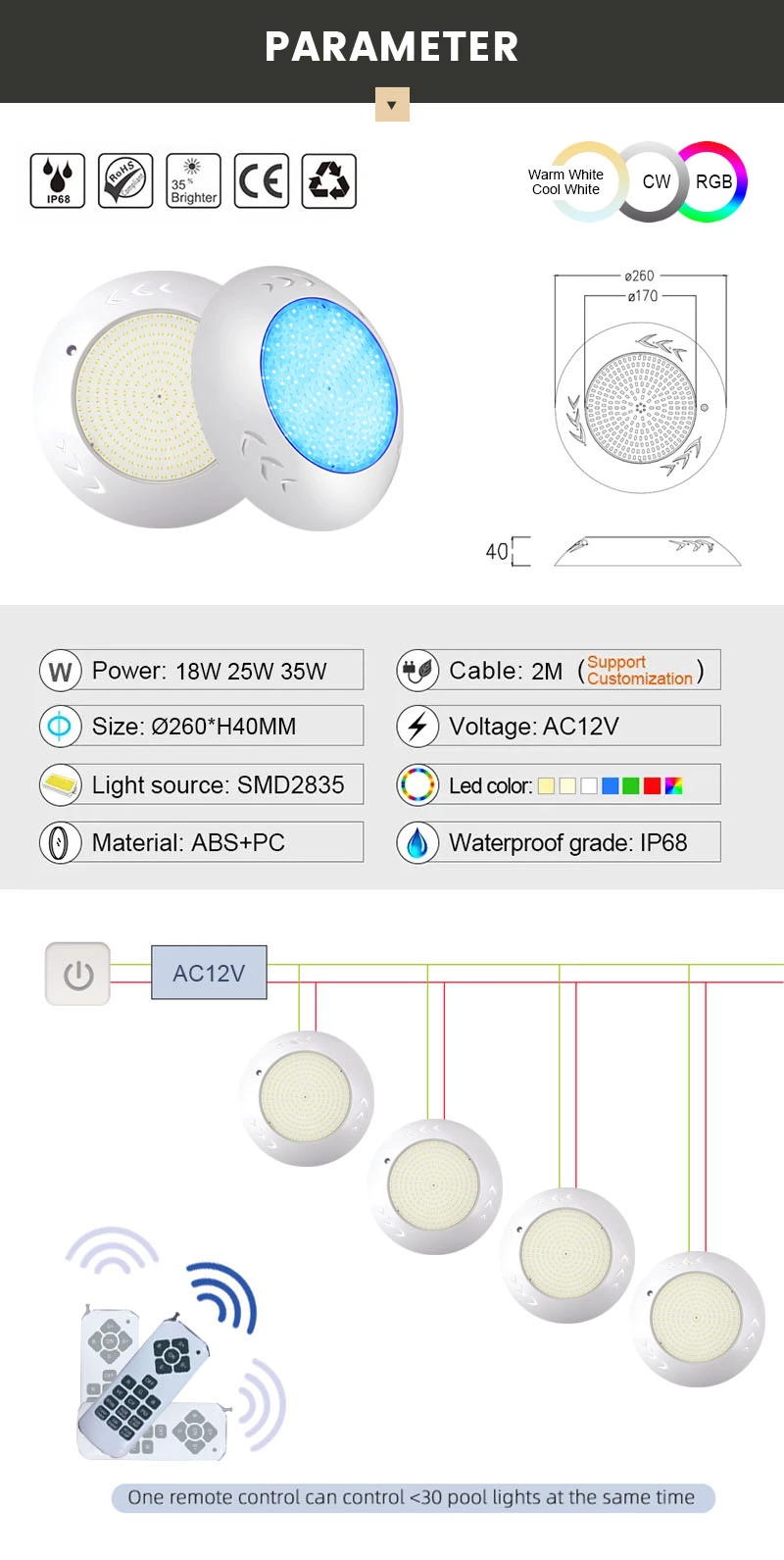 LED Swimming Pool Light