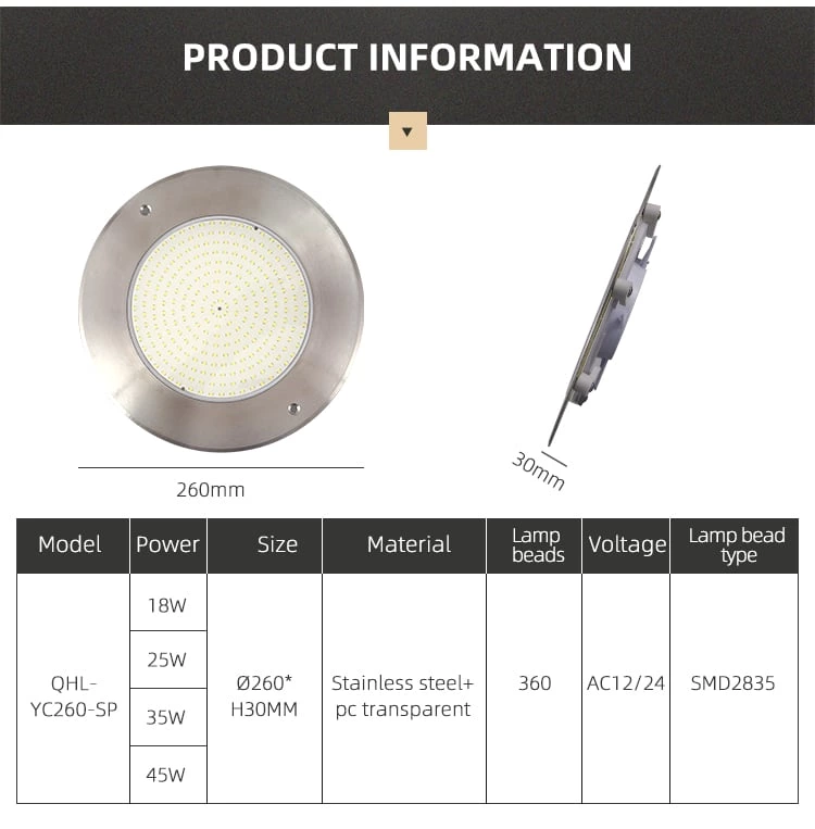 Stainless Steel LED Pool Light