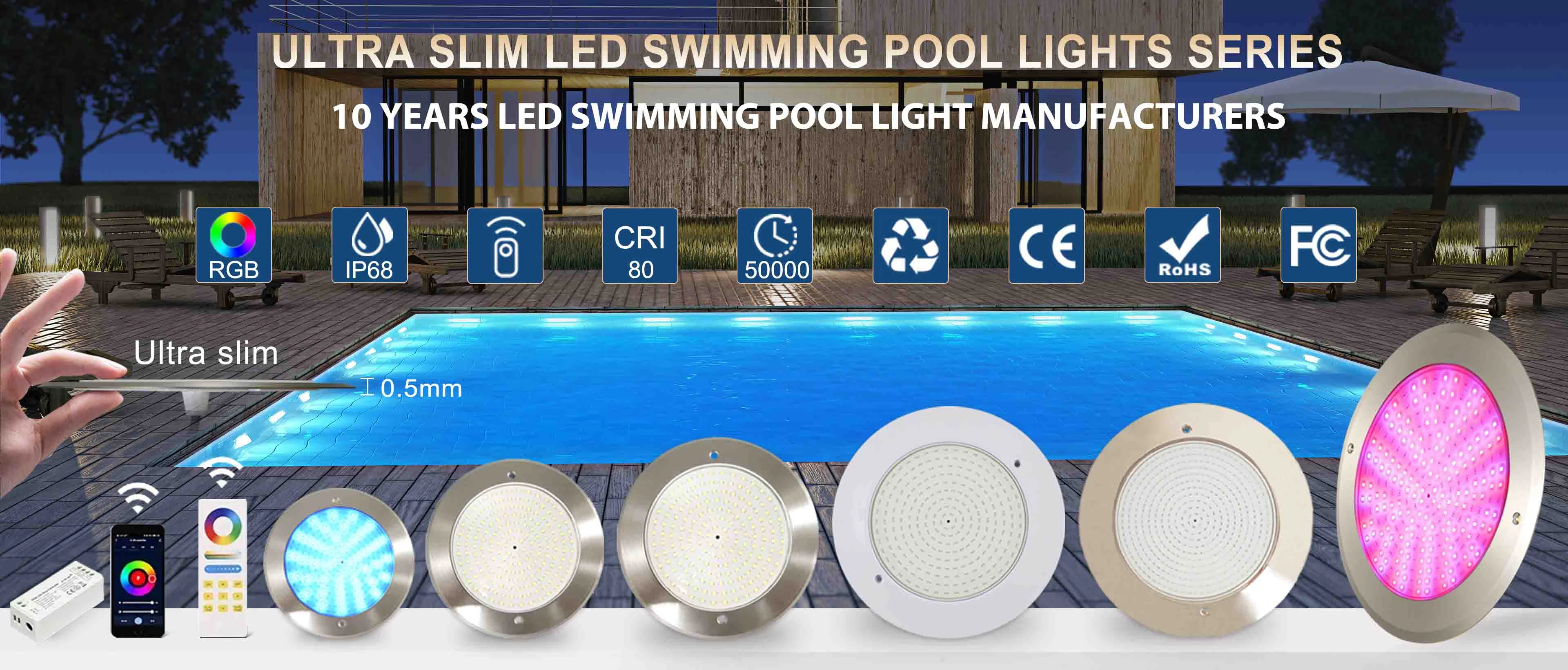 Éclairage LED pour piscine